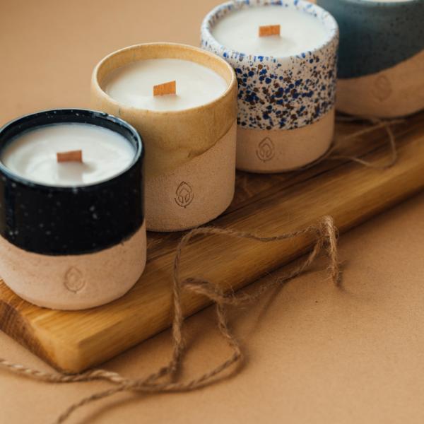 Ceramic Candle Trio